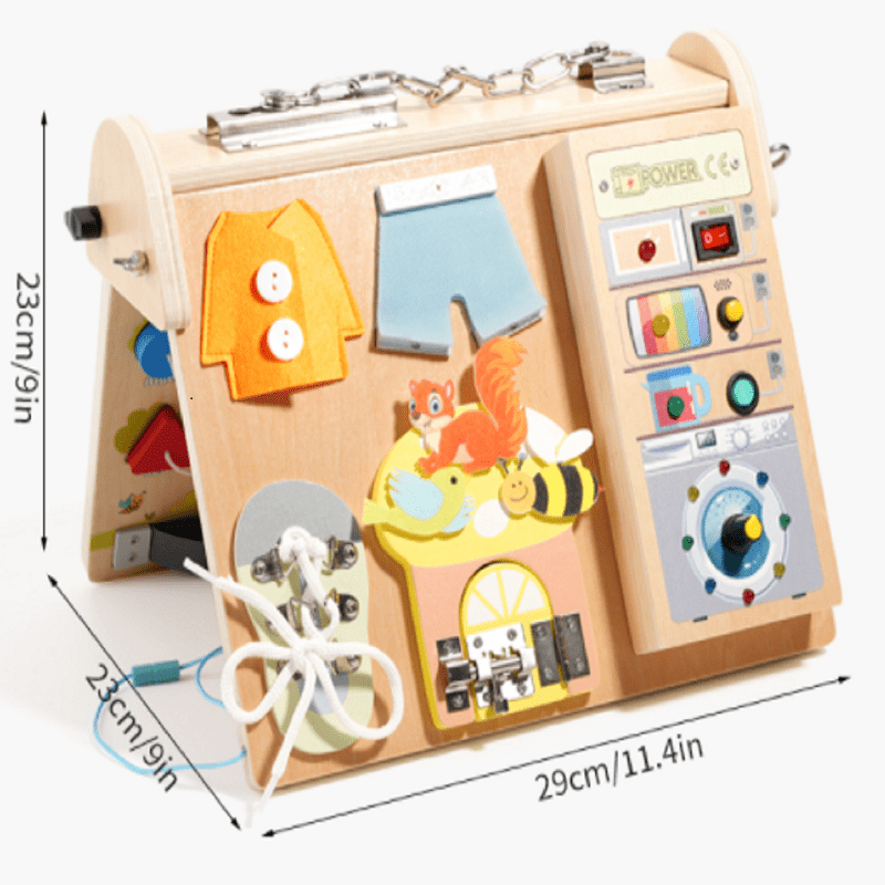 Wooden 4-in-1 Busy Board with  - đánh giá và giá Board Game Of Life